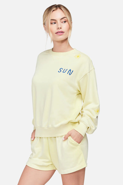 WILDFOX “Sunshine” Cody Sweatshirt - Limoncello