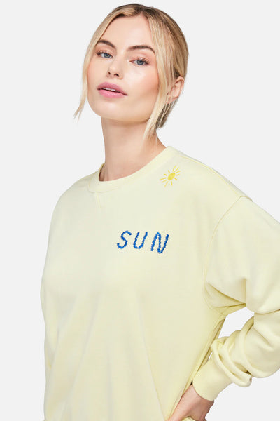 WILDFOX “Sunshine” Cody Sweatshirt - Limoncello