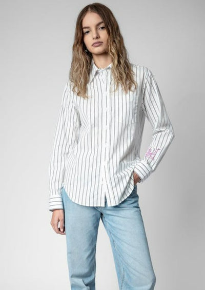 Zadig & Voltaire Taski Pop Raye Strass Shirt