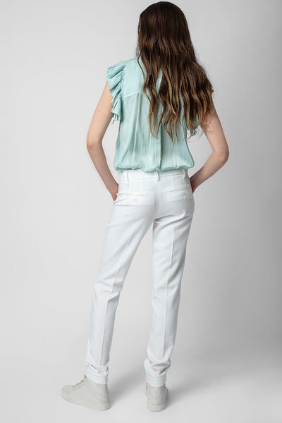 Zadig & Voltaire Tiza Satin Blouse - Mint Green