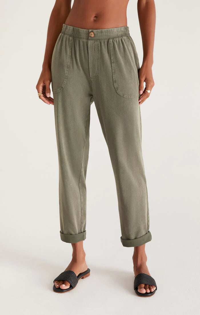 Z Supply Kendall Jersey Pants - Olive