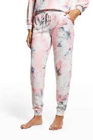 PJ Salvage Blurred Lines Tie Dye Jogger - Ivory