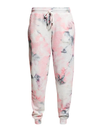 PJ Salvage Blurred Lines Tie Dye Jogger - Ivory