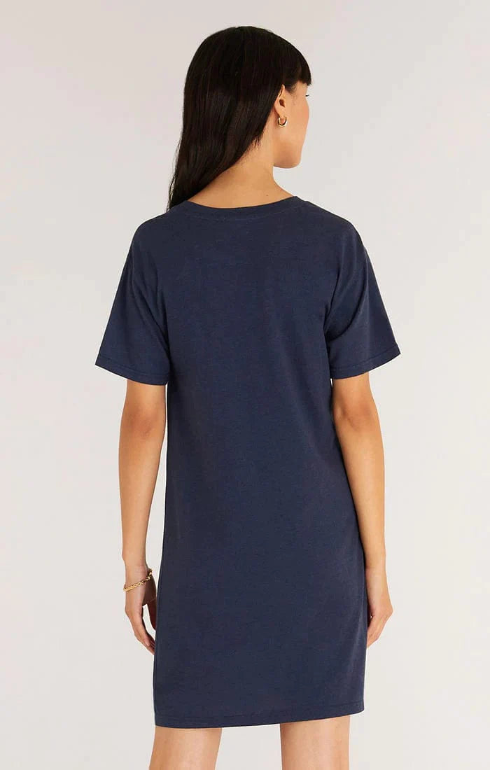 Z Supply Twist T-shirt Dress - Navy