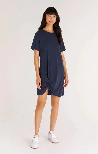 Z Supply Twist T-shirt Dress - Navy